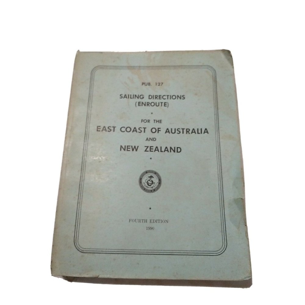 Vtg 1990 Sailing Directions For East Coast Australia & New Zealand 4th edition